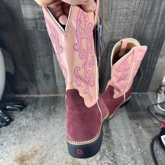 Twisted X Women's size 8.5B Cowgirl Square Toe Boots WTH0020 Embroidered NWOB - Picture 10 of 14